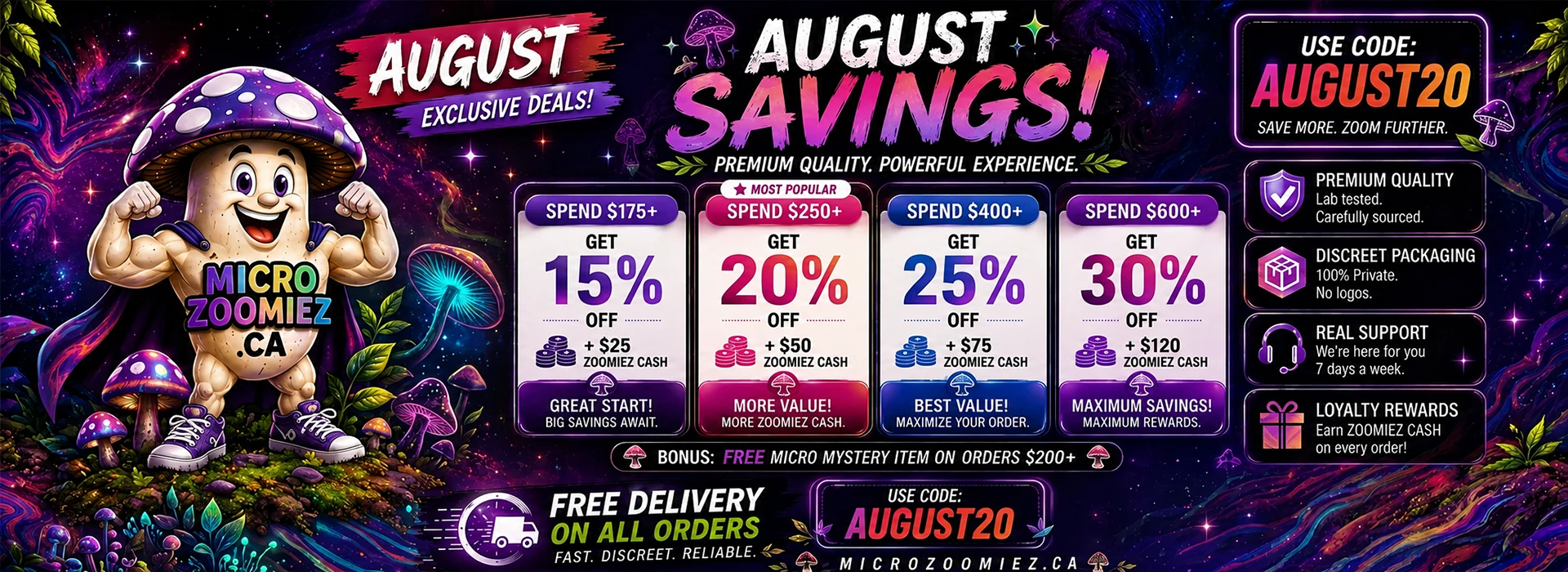 AUGUST SAVINGS EVENT, UNLOCK UP TO 30% OFF YOUR ORDER
